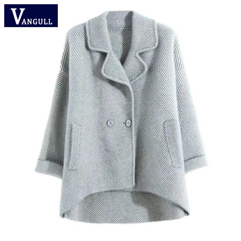 Vangull/Женская шерстяная куртка в Корейском стиле новое женское свободное