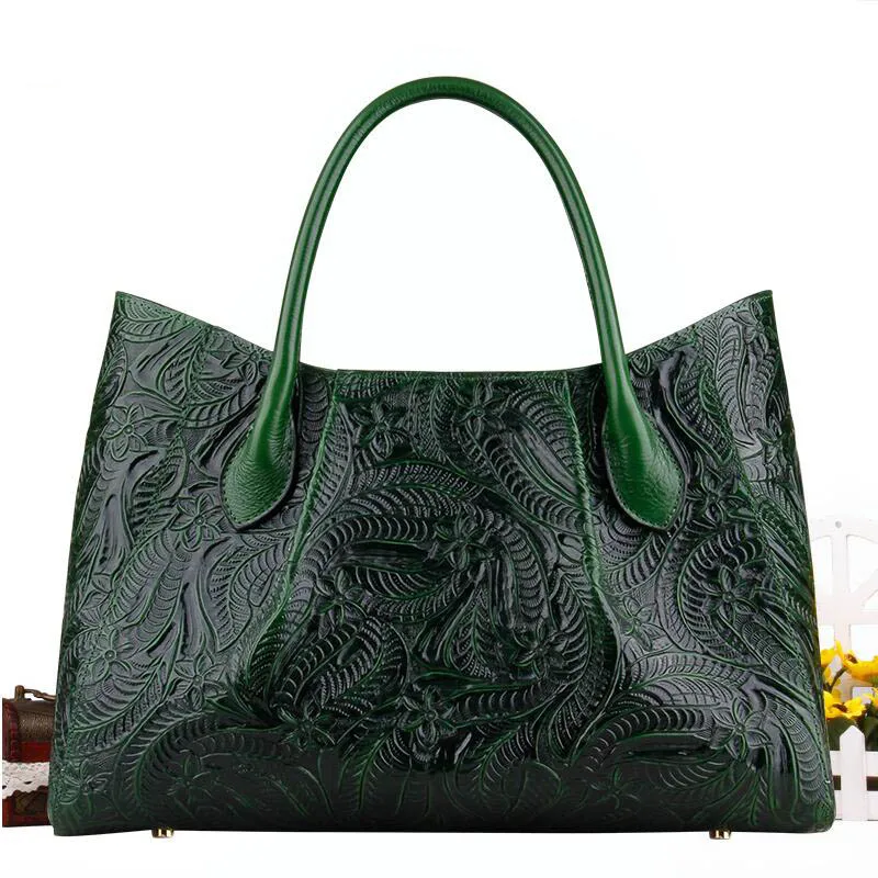 LUOFEIHUA new high-end embossed leather handbag handbag Fashion leather handbag shoulder messenger bag Designer bag