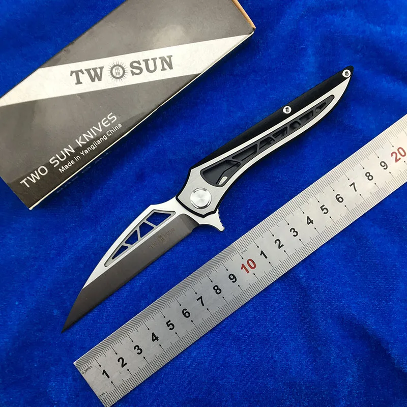 

NIGHTHAWK TWO SUN TS86 D2 blade Tactical ball brearing folding knife titanium hunting Pocket knives outdoor Survival EDC Tools