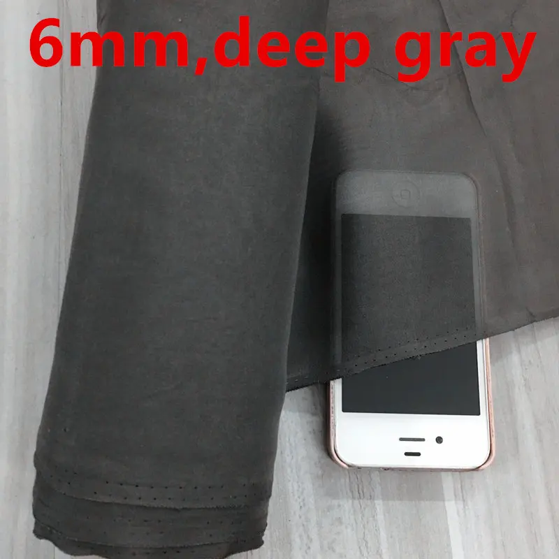 DD чистый натуральный шелк тутового шелкопряда ткань шифон внутренняя подкладка для платья шарф ткань 5-8 мм по/3 метра Width-110cm - Цвет: 17 deep gray