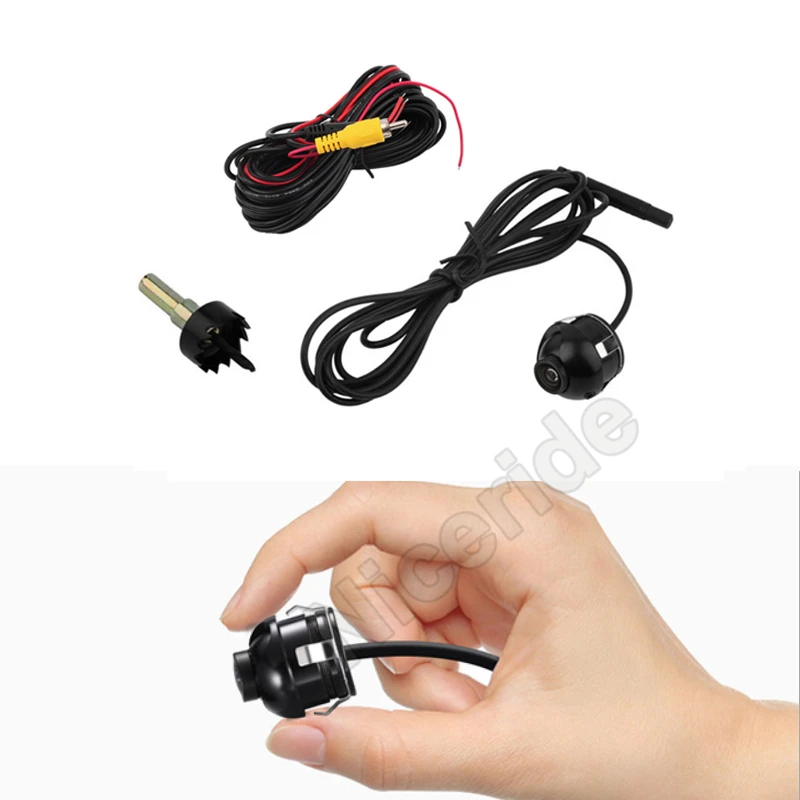 

Mini CCD 360 Degree Waterproof Car Rear View Backup Reverse Camera Vehicle Back Parking Aid Assistance System Night Vision HD
