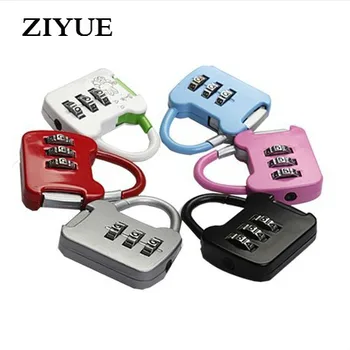 

Free Shipping 6pcs/lot Password Pad Lock Mini Travel Luggage Lock Combination Code Number Lock Padlock for Zipper Bag Handbag