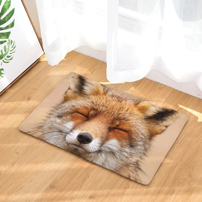 

Fox Print Floor Mats Starfish Beach Scenery Bathroom Kitchen Carpet House Doormats Living Room Anti-Slip Rug40X60 50X80CM