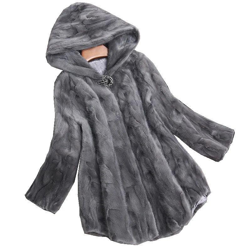 coats winter fur luxury coat mink jacket 3xl warm outerwear genuine garment autumn piece