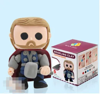 Original BONNIE Raytheon 3D Joy Dough Polymer Modeling Clay Cartoon Series Play The Avengers Super Heroes Educational Toy PM13 | Игрушки и