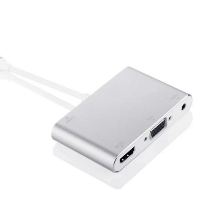 Elistooop переходник с подсветкой на HDMI VGA разъем аудио ТВ адаптер кабель