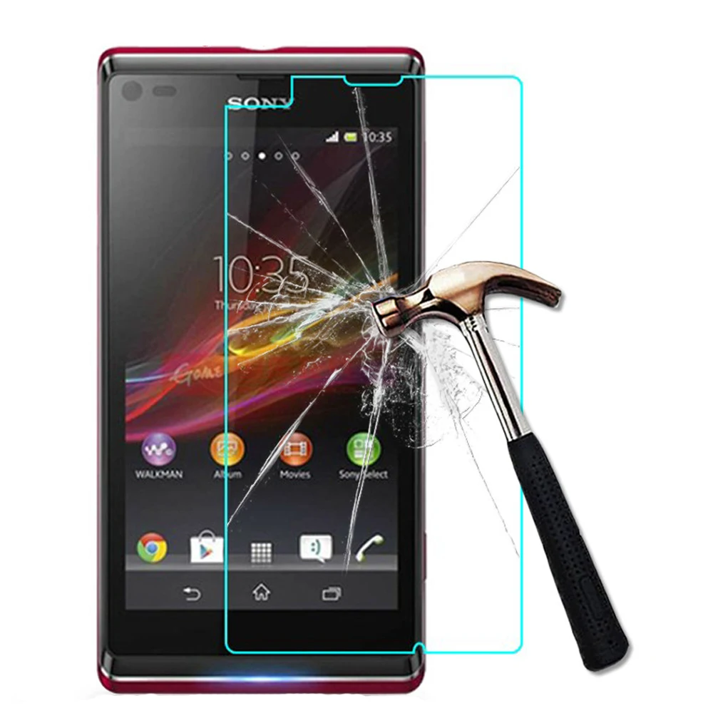 2 шт 2.5D Защитная пленка для экрана из закаленного стекла для sony Xperia L S36h C2105 C2104 C S39H c2305 c2304 M C1904 C1905 S LT26i