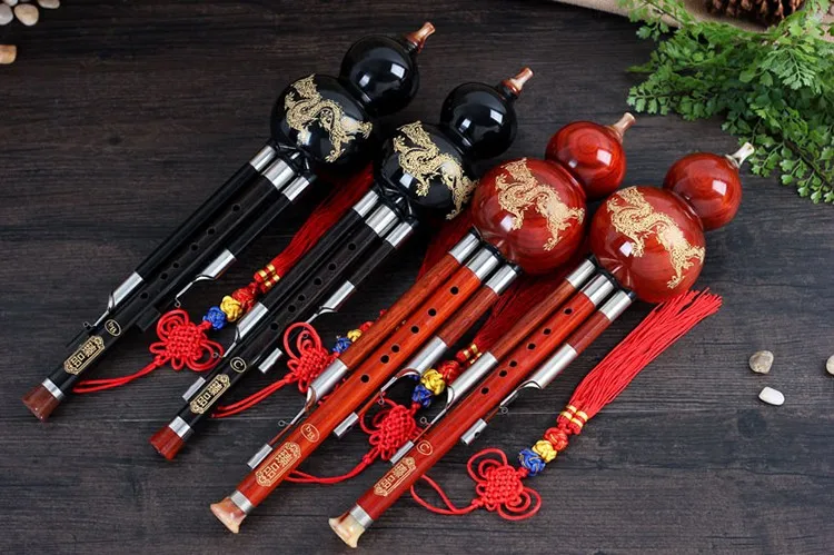 Дерево кукурбит Флейта Китайская традиционная духовой музыкальный инструмент C/Bb ключ Ebony Хулуси flauta в народном стиле
