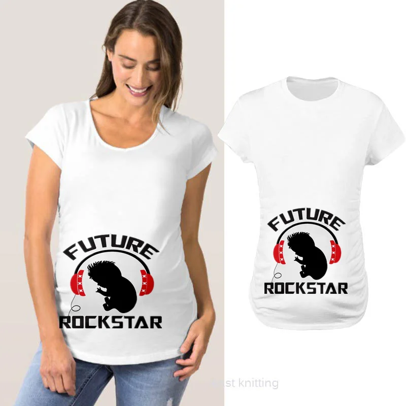 

Maternity T-shirt 2019 New maternity clothing Printing Pregnant Clothes cotton fashion women's clothes casual