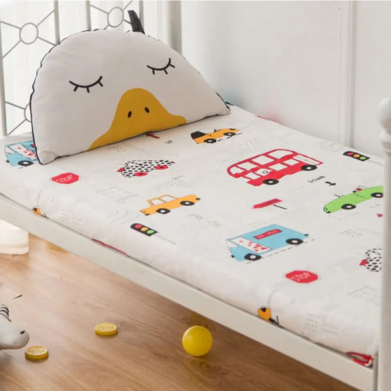 

Baby Fitted Sheet 130x70cm Knitted Baby Crib Sheet Newborn Mattress Cover Car Deer Dinosaur Stars Patterns Customize Size
