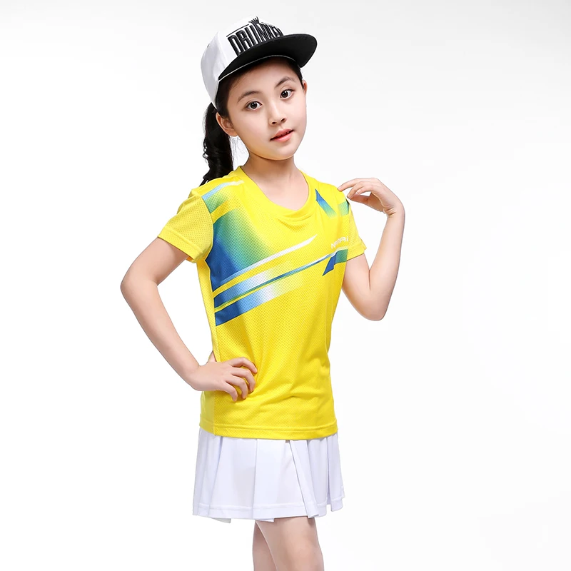 Free Print Name Children Badminton Clothes Girl Tracksuit , Sports Children Table Tennis Clothes Gir