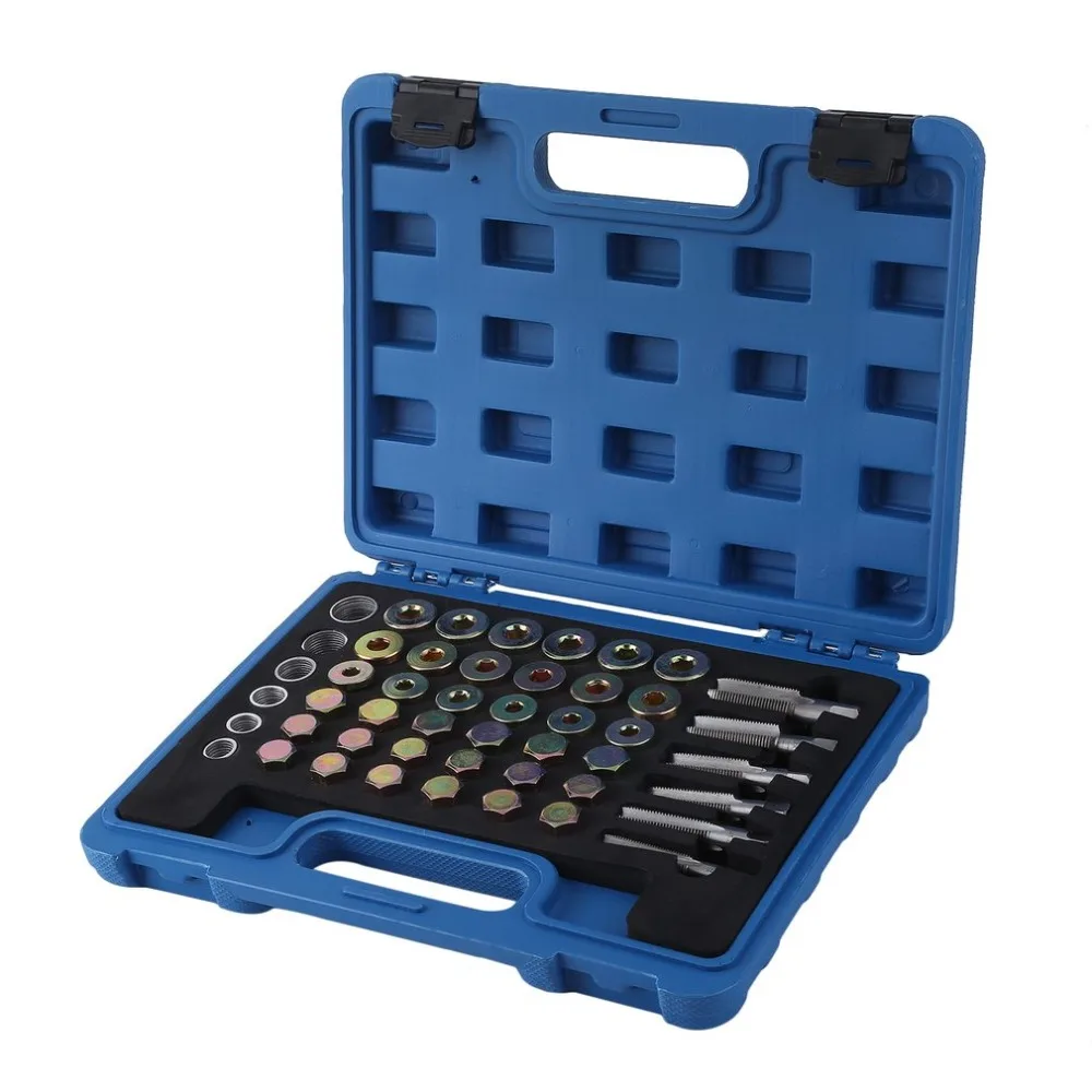 

114 Pcs Oil Drain Plug Screws Professional Fuel Drain Screw Set Durable Automobile Oil Bottom Thread Repairing Tool Kit auto