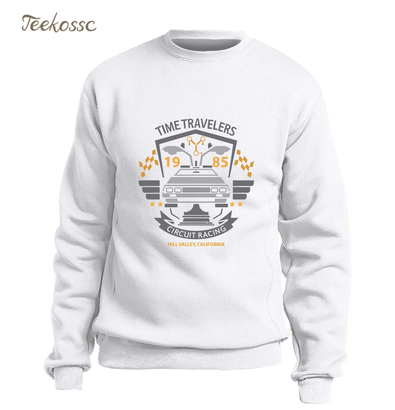 

Back to the Future Hoodie Men Classic Movie Series Sweatshirt Print Black Crewneck Sweatshirts 2020 Fleece White Sportswear Mens