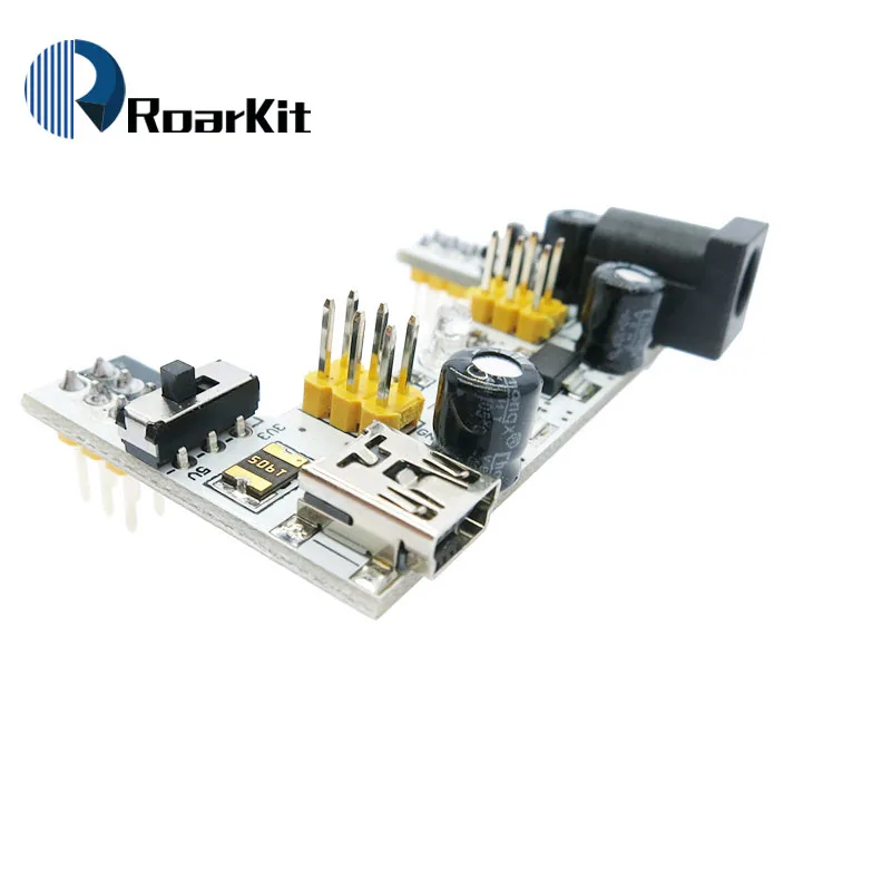 MB102 DC 7 12 в мини Интерфейс Micro USB макетная плата модуль питания с 2 каналами для Arduino