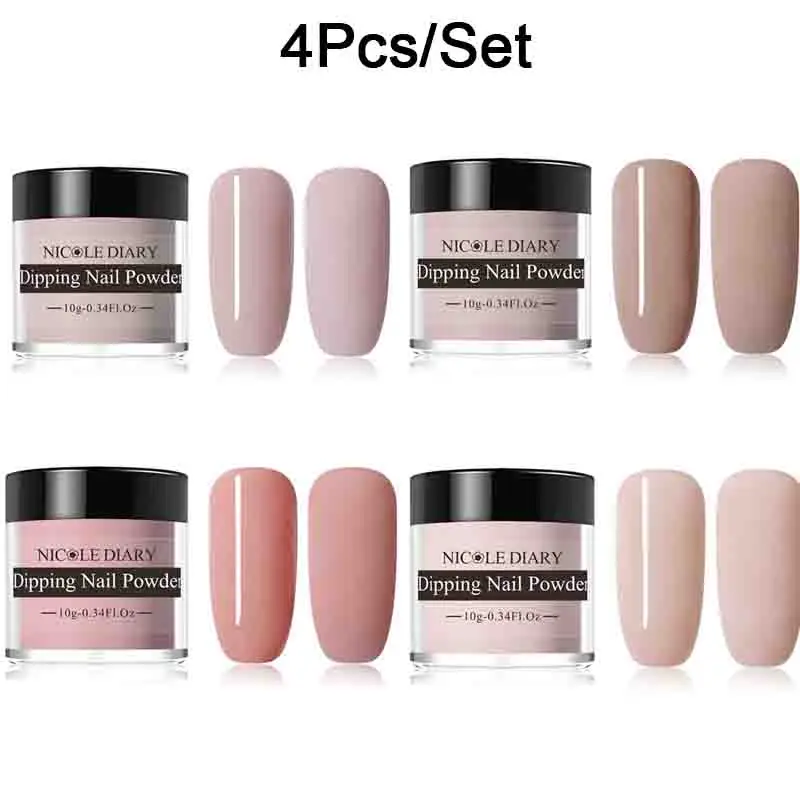 NICOLE diario 9 piezas Dip uñas de arte desnudo uñas polvo brillo mate Holo polvo con Base Top activador de cepillo NICOLE diario 9 piezas Dip uñas de arte desnudo uñas polvo brillo mate Holo polvo con Base Top activador de cepillo