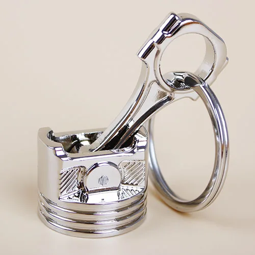 

Exquisite Hot Chrome Modified Engine Silvery Piston Model Key Ring Chain Individuality Key Fob