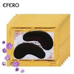 Efero 20 шт. = 10 пар коллагеновая маска для глаз черный гель нашивки в виде глаз удаления темных кругов anti-отечность укрепляющий глаз маска для