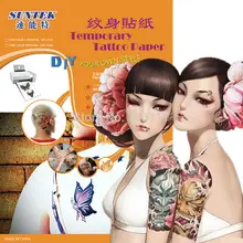 Лазерный струйный временный переводная бумага для тату-пленки пустые листы для флеш тату безвредные для кожи тела татуировки наклейки водонепроницаемые