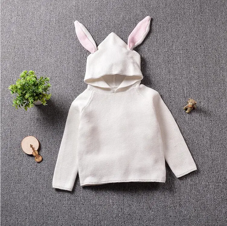 Pulôver de Algodão Camisola de Malha para 1-5y Outono Inverno Novo Bebê Meninos Menina Blusas Coelho Crianças Meninas Camisola 10 Mamãe e Bebê