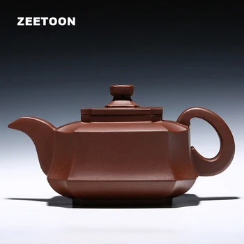 

400ml Authentic Yixing Teapot Simian Bafang Pot Chinese Health Care Purple Clay Tea Pot Master Handmade Zisha Tea Set Home Decor