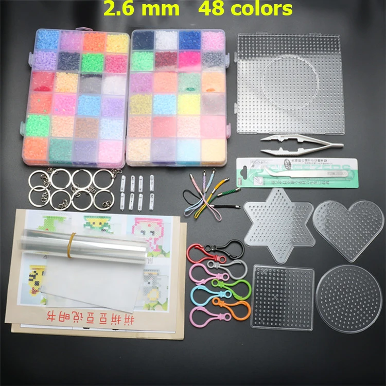 48 цветов 26000 шт 2,6 мм Хама набор бисера Набор игрушек Perler бисер шаблон набор Строительный набор Развивающие детские игрушки