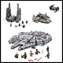Free shipping LEPIN Star Wars 05006 05007 05030 Millennium Falcon Figure Toys building blocks marvel minifigures Kids Toy Gift