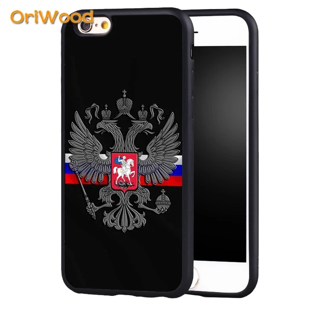 

OriWood Beautiful Russian coat of arms flag Case cover For iPhone 6 6S 7 8 Plus X 5 5S SE Samsung galaxy S5 S6 S7 edge S8 S9