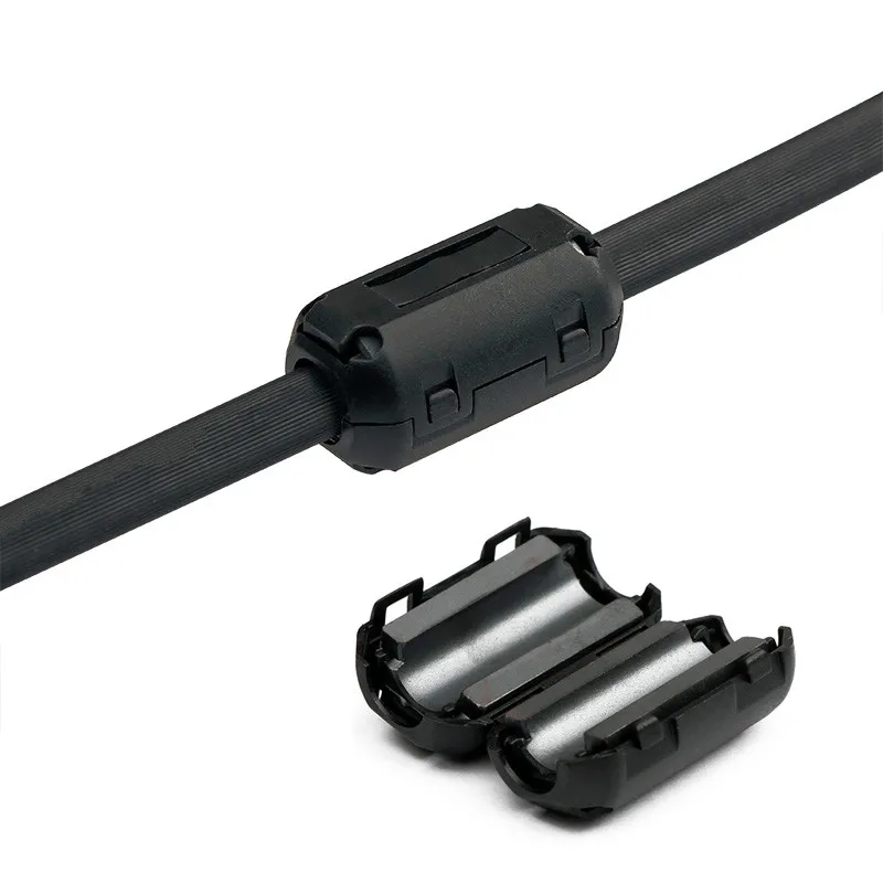 5PCS/Lot Clip-On Ferrite Ring Core Noise Suppressor For EMI RFI Clip Cable Active Components Filters