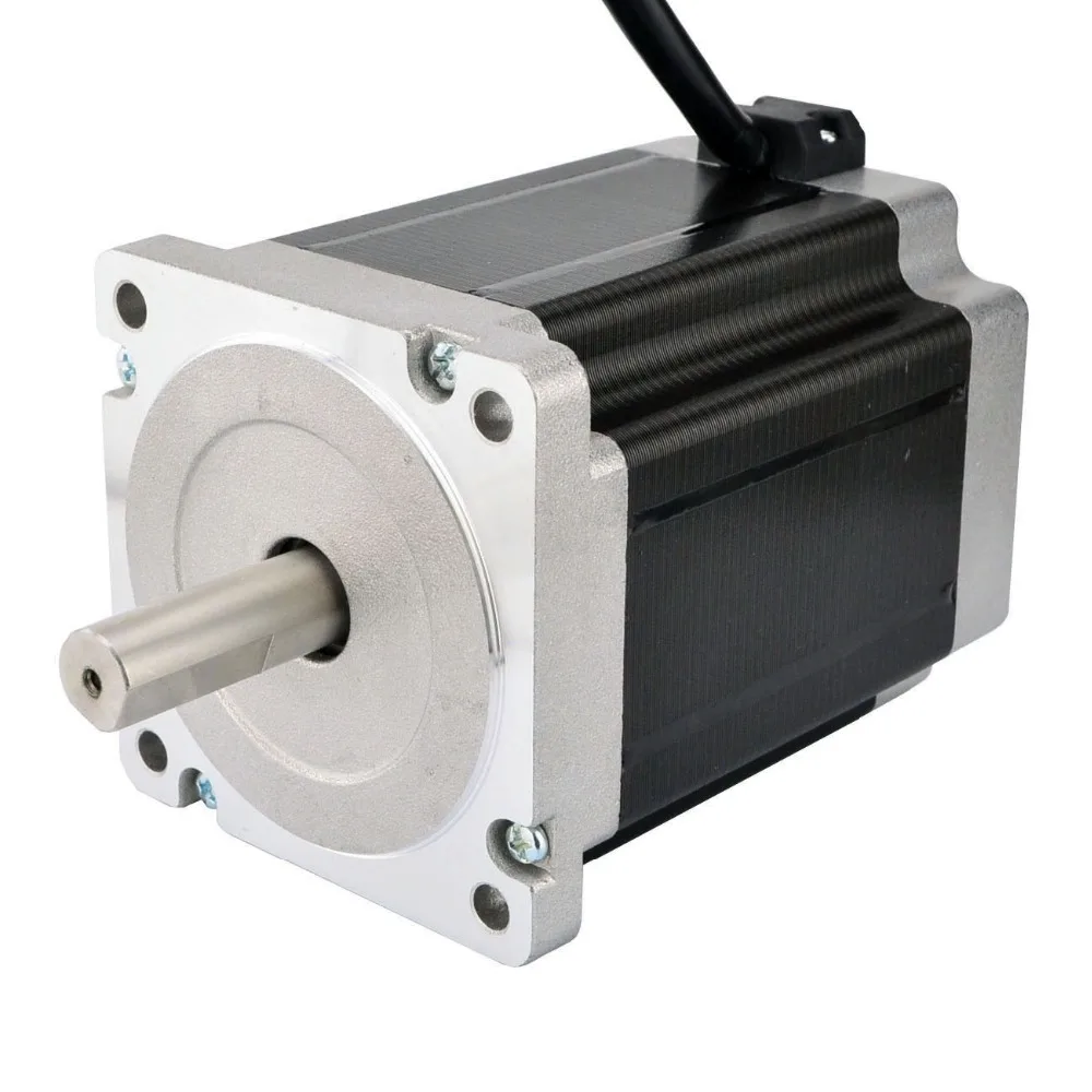 

Dual Shaft Nema34 Stepper Motor 4-lead 1.8 deg High Torque 8.5Nm(1204oz.in) 5A 86x114mm for CNC Milling Machine