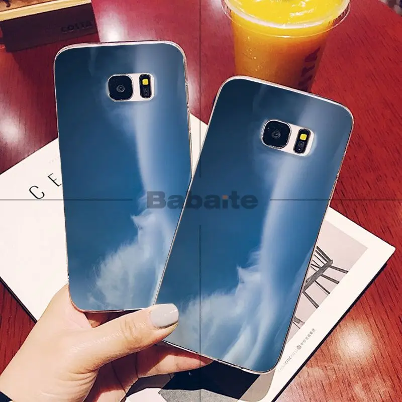 Babaite White clouds Colorful Cute Phone Accessories Case for Samsung S9 S9 plus S5 S6 S6edge S6plus S7 S7edge S8 S8p Cellphones