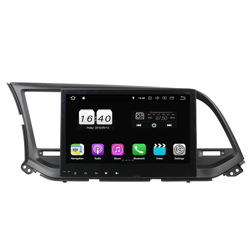 Excellent 1024*600 Quad core 10.1" Android 8.1 Car DVD Player for Hyundai Elantra 2016 With 2GB RAM GPS Radio Bluetooth WIFI 16GB ROM 0