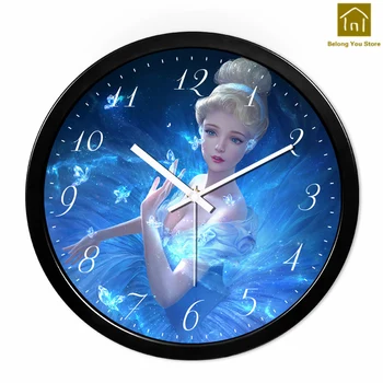 

Cute Cartoon Metal Silent Creative Wall Clock Craft Wall Watch Simple Home Decor Metallia Modern Clocks Decorative TooLs WKP094