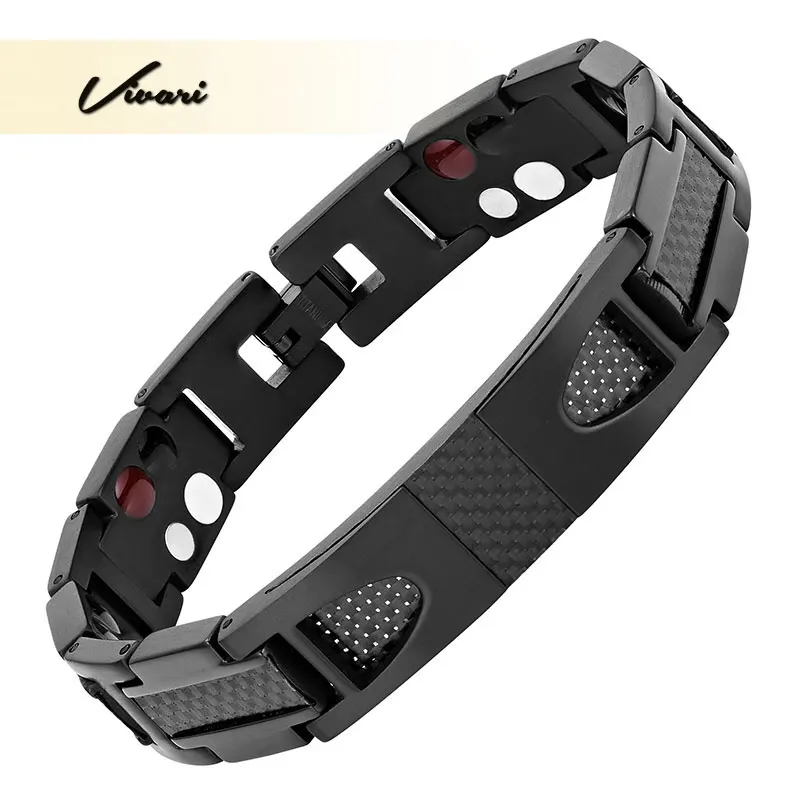 Pаспродажа Целебный мужской браслет Tianium, цепочка из углеродного волокна, магнитный браслет и браслет 4 Ele, мужской ts, забота о здоровье, терапия, роскошн...