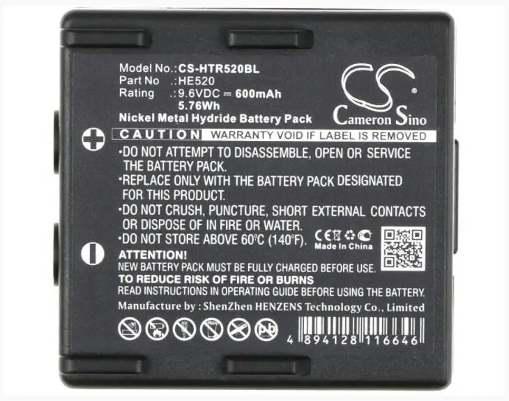 Cameron sino 600 мА/ч, батарея для ABITRON KH68300520.A для HETRONIC 68300510 68300520 68300525 Эрго FBH300 Nova Эрго FBH900