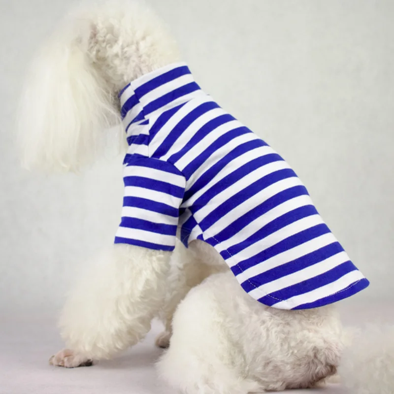 Собачья одежда в полоску, рубашки для собак для маленьких и средних собак, осенняя одежда для домашних животных для йоркширов, чихуахуа, одежда для собак 8d35Q