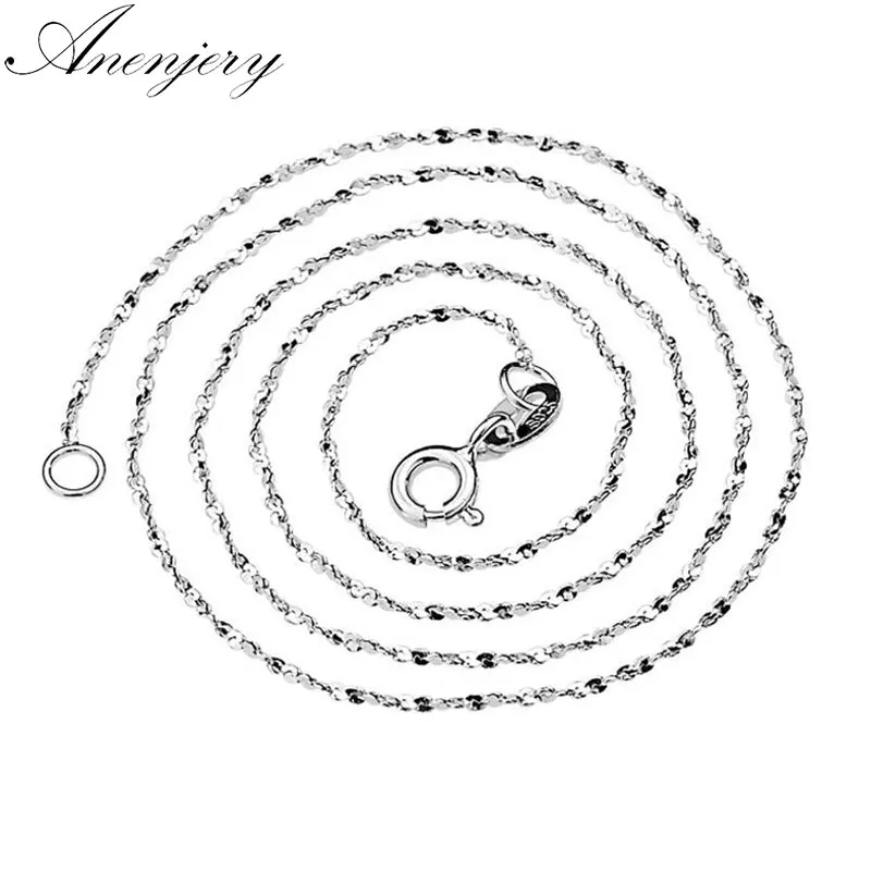 

Anenjery 925 Sterling Silver Star Chain Necklace Use for Pendants Charms Women colar S-N32 (Diameter 1.1mm)
