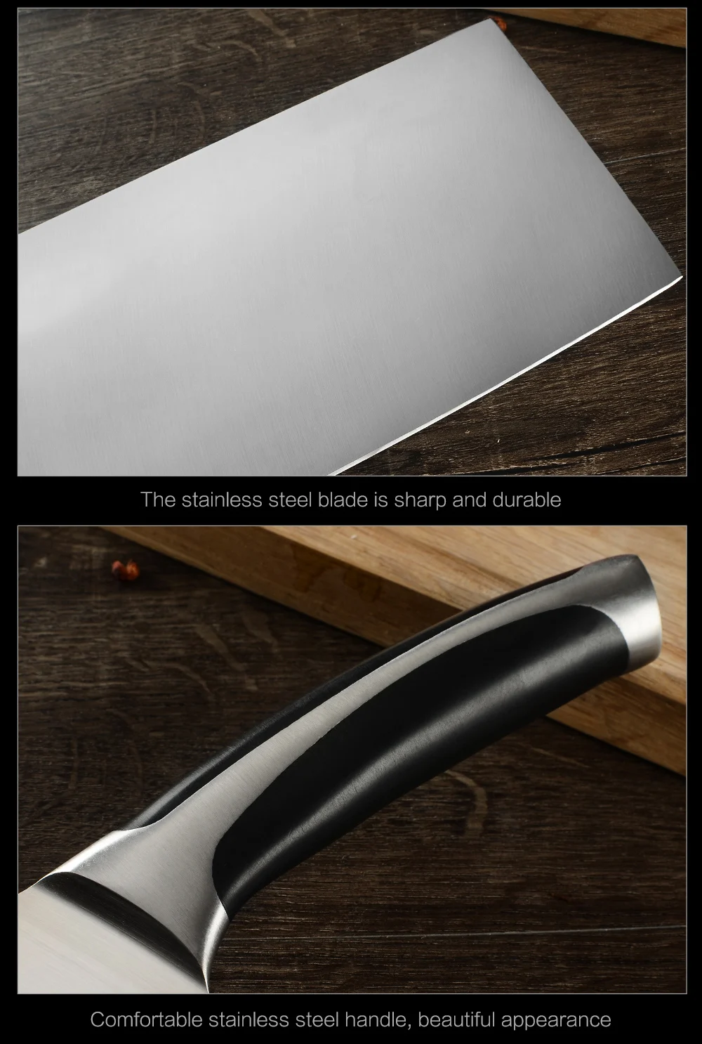 SOWOLL нож для измельчения, кухонный нож китайского шеф-повара 4Cr15, высокотвердое острое лезвие, 7,5 дюймов, ножи для мясника, инструменты для приготовления пищи