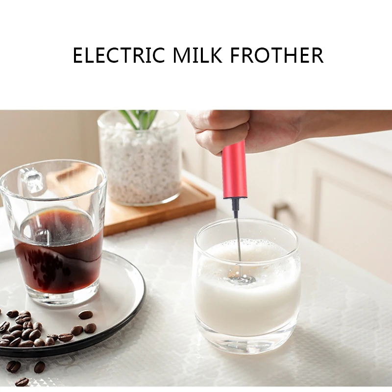 Novel Handheld Milk Frother Stainless Steel Foam Maker Battery Powered Drink Mixer for Cappuccino Shipping | Дом и сад