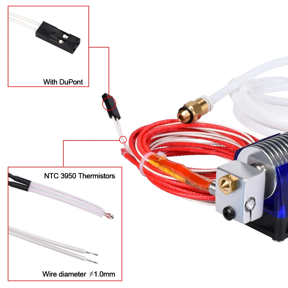 3D части принтера j-головки Hotend с вентилятором для 1,75/3,0 мм 12V 3D v6 Боуден нити Уэйд экструдер 0,2/0,3/0,4 сопла+ вулкан комплект