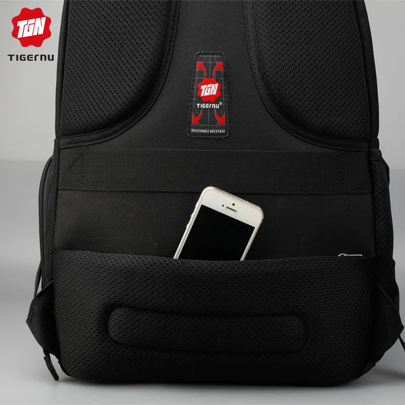 Tigernu de los hombres de la marca de mochila para portátil de tendencia de moda sólido mochila escolar para los adolescentes mujer mochila Anti-robo mochila militar Tigernu de los hombres de la marca de mochila para portátil de tendencia de moda sólido mochila escolar para los adolescentes mujer mochila Anti-robo mochila militar