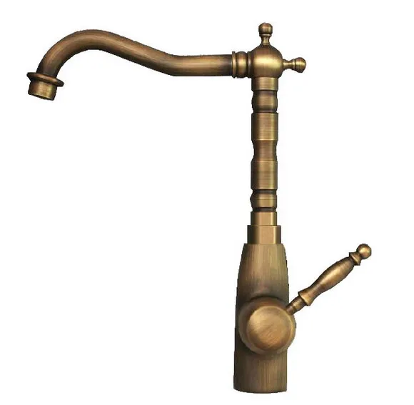 Vintage Retro Antique Brass Single Handle One Hole Bathroom Kitchen Basin Sink Faucet Mixer Tap Swivel Spout Deck Mounted msf088