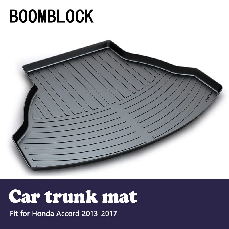 

BOOMBLOCK For Honda Accord 9 2013 2014 2015 2016 2017 Waterproof Anti-slip Car Trunk Mat Tray Floor Carpet Pad Auto Accessories