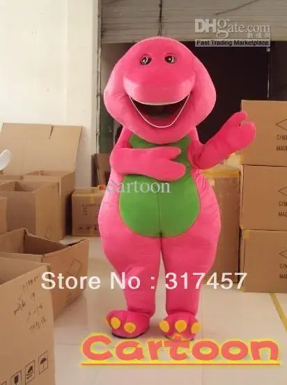 New Barney Mascot Costume Adult Character Cosplay mascot costume free shipping | Тематическая одежда и униформа
