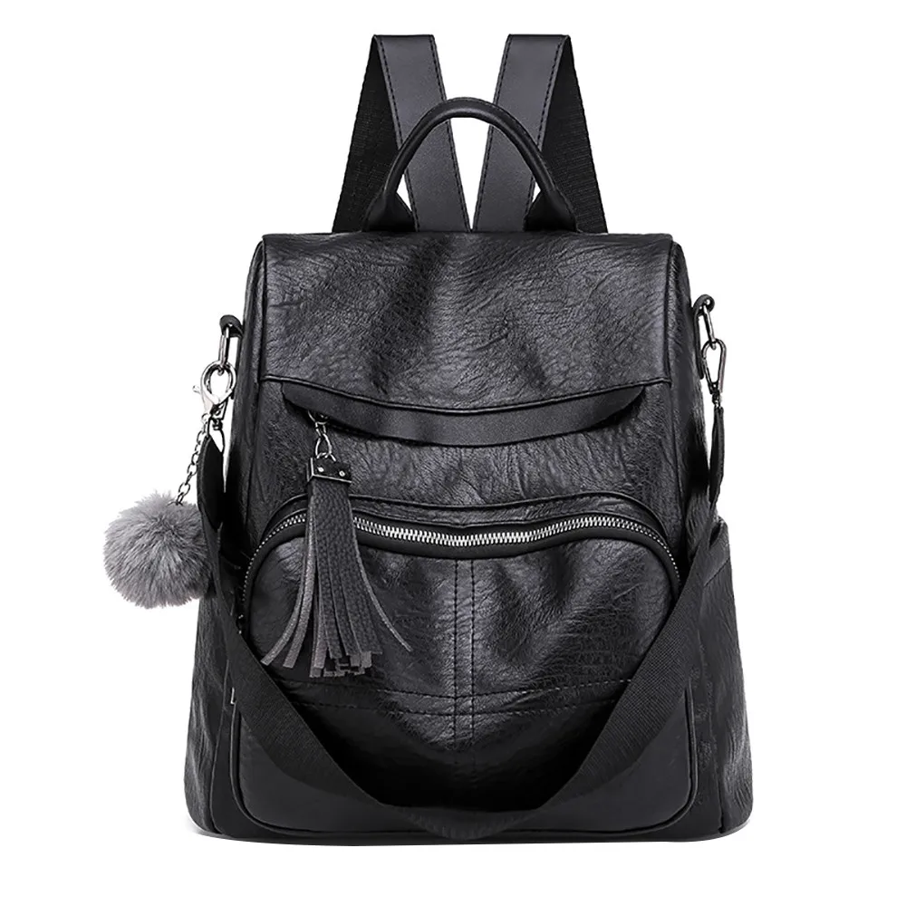 

Backpack female winter Korean version of the new soft leather wild dual-use simple large-capacity fashion bag anti-theft tide ba