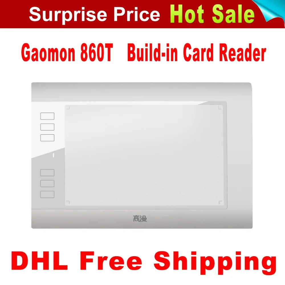 

Gaomon 860T Digital Tablets 8" x 5" Graphics Drawing Pen Tablet  With Digital Pen As Good As Huion Ugee White Free Shipping