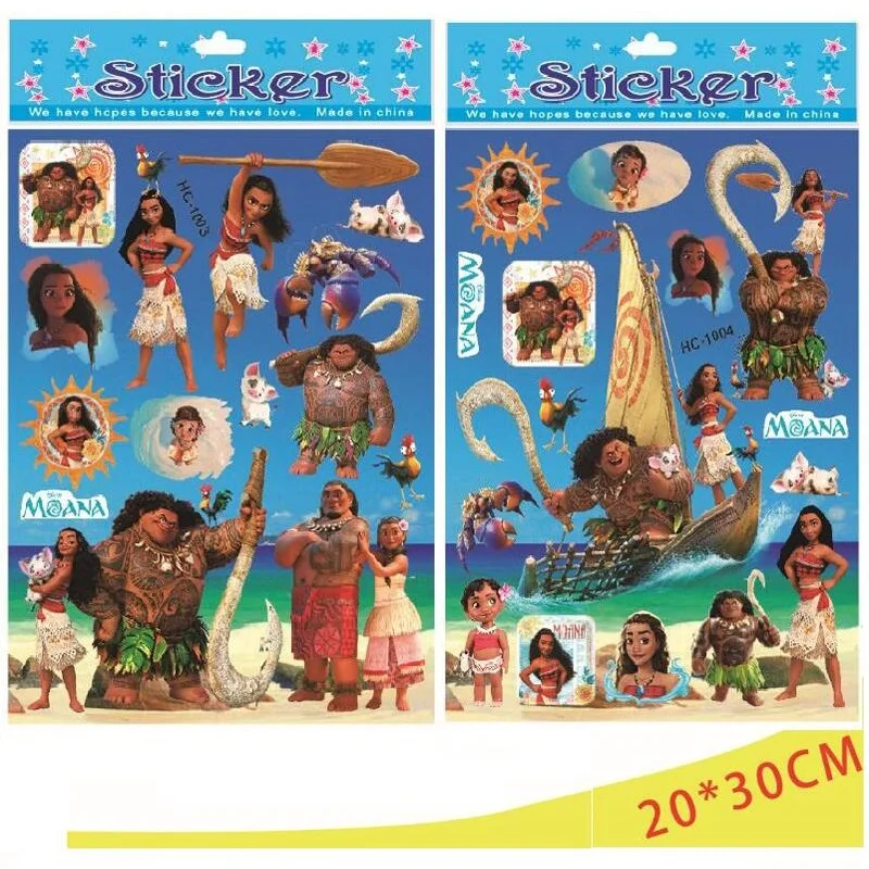 

Cute Moana Princess PVC Sticker Toys for Children Birthday/Xmas gift