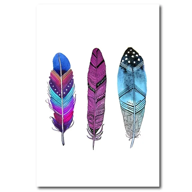 Watercolor-Colorful-Feather-Canvas-Art-Print-Poster-Hand-Drawn-Feathers-Native-Painting-Wall-Pictures-For-Home.jpg_640x640