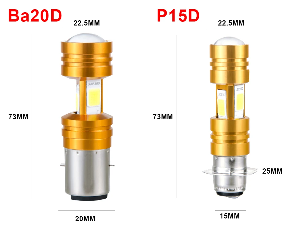 Через тернии к звездам! H4 P15D HS1 светодио дный BA20D мотоцикл лампа фары 3400Lm H/L лампа скутер аксессуары мотоцикл света DRL 12 В светодио дный мото