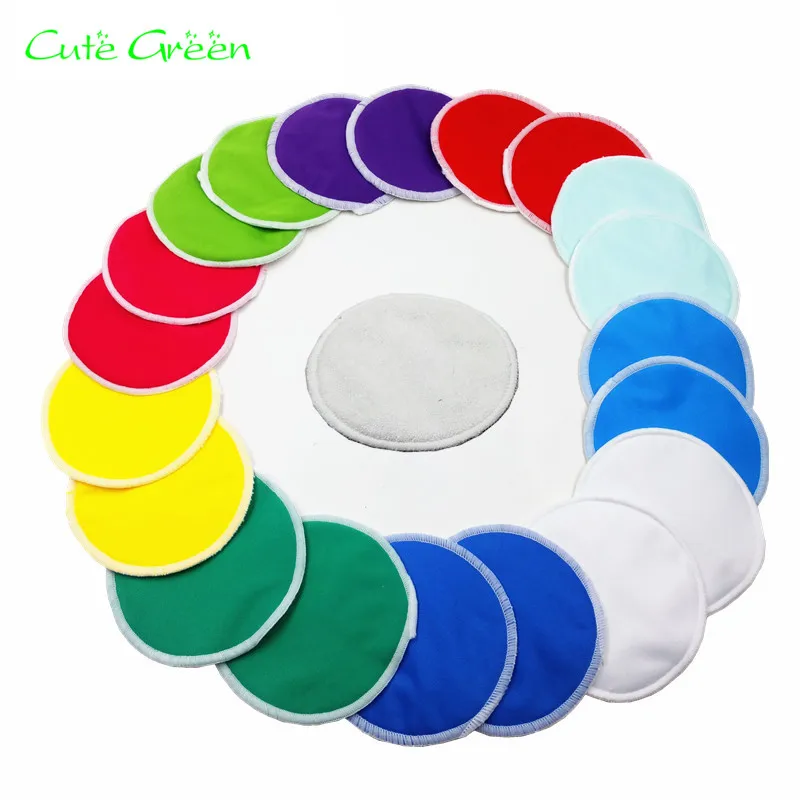 

12pcs reusable nursing pad washable breast pad waterproof PUL high absorbent bamboo breast pad nursing pad for mum breastfeeding