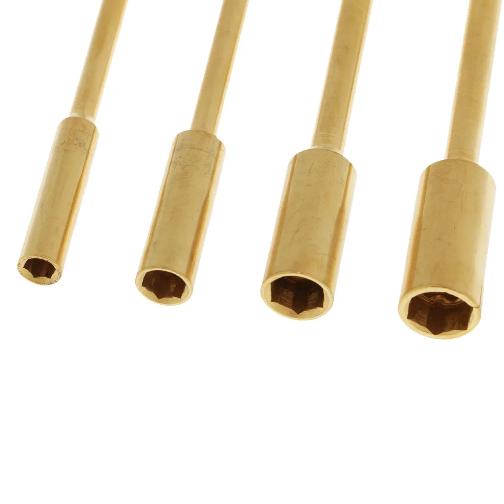 4Pcs Hex Socket Screw Driver Wrench Sleeve 4.0/5.5/7.0/8.0mm for RC Gold